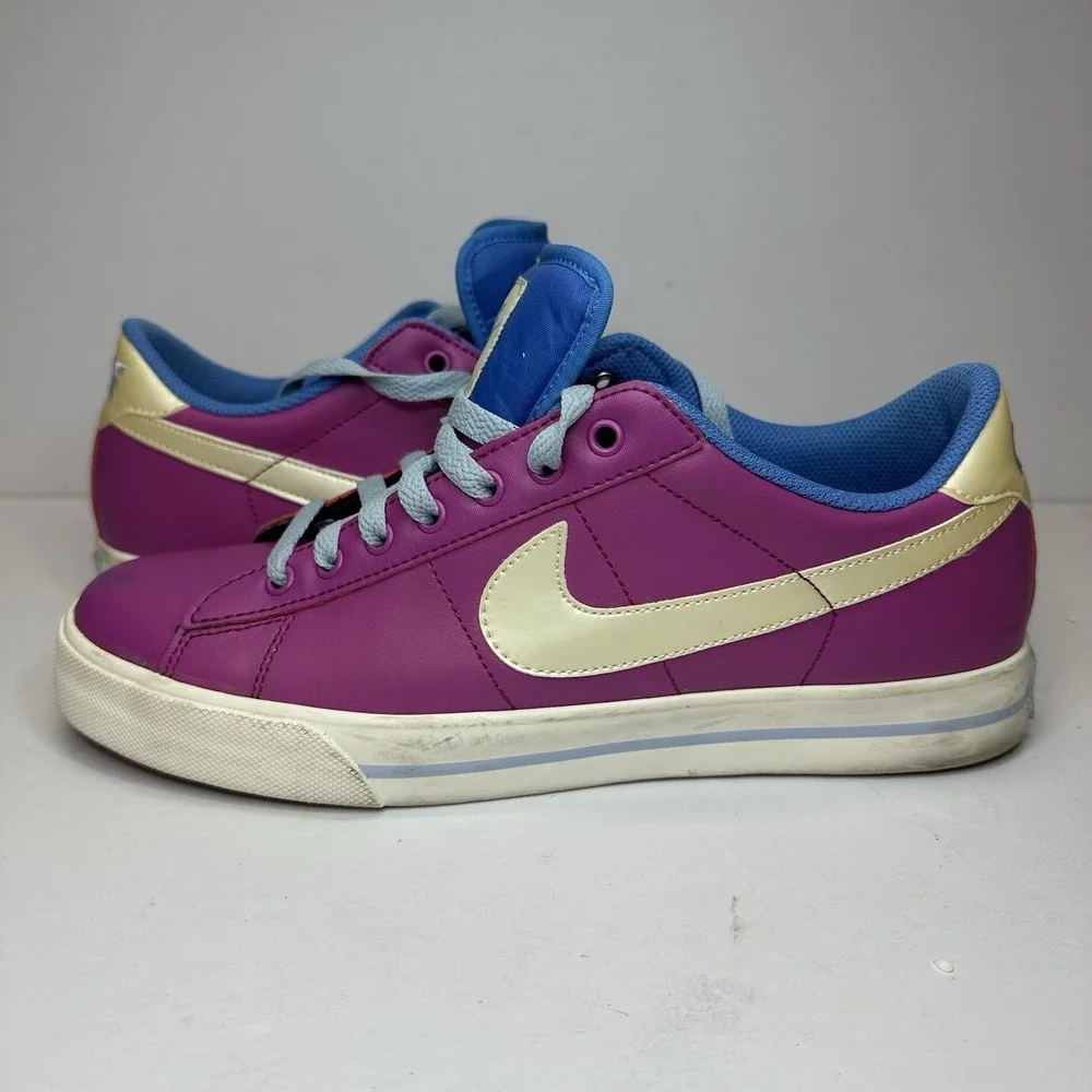 Nike‎ Classic Pink Leather Swoosh Woman's Size 10 Skate Sneakers Preppy Punk